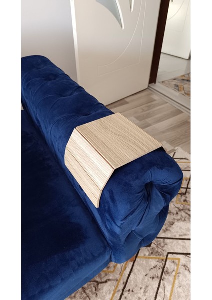 Kahve Krem Koltuk Tepsisi Yan Sehpa 40 x 20 cm Ortasabit 15 cm Amerikan Servisi