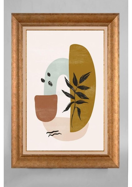 Altın Çerçeveli Paspartulu Tablo CV381