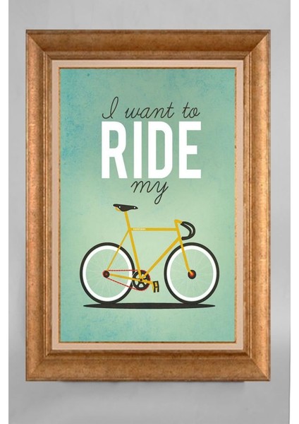 Altın Çerçeveli Paspartulu Tablo CV527