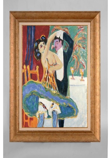 Altın Çerçeveli Paspartulu Tablo CV710