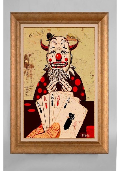 Altın Çerçeveli Paspartulu Tablo CV387