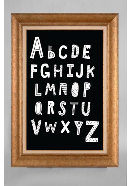 Altın Çerçeveli Paspartulu Tablo CV604