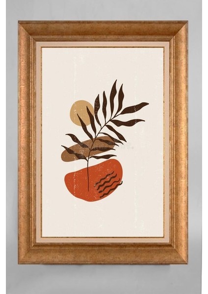 Altın Çerçeveli Paspartulu Tablo CV357