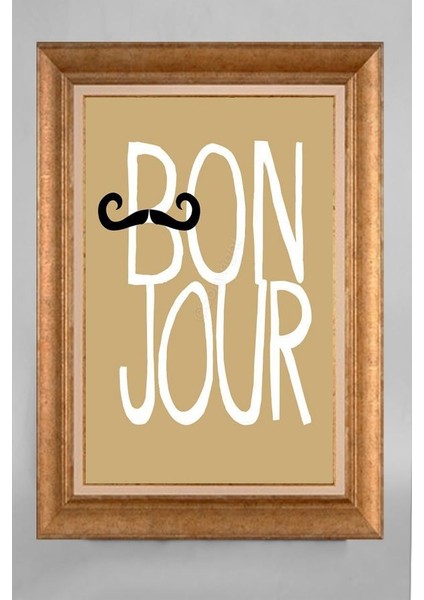 Altın Çerçeveli Paspartulu Tablo CV689