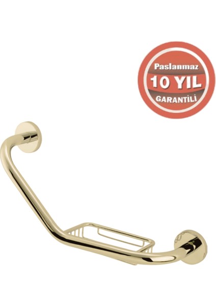 Paslanmaz Pirinç Flora Küvet Tutamağı Süngerlikli 40CM Altın Sarı Gold modelleri