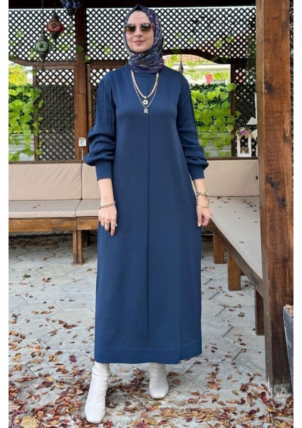 Ecem Indigo Triko Elbise fırsatları