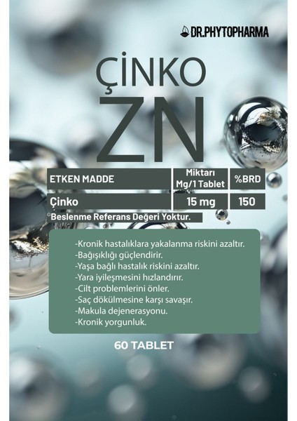 Çinko Içeren Tablet Takviye Edici Gıda 500MG 60 Tablet fiyatları