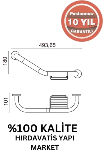 Paslanmaz Pirinç Flora Küvet Tutamağı Süngerlikli 40CM Mat Siyah fiyatları