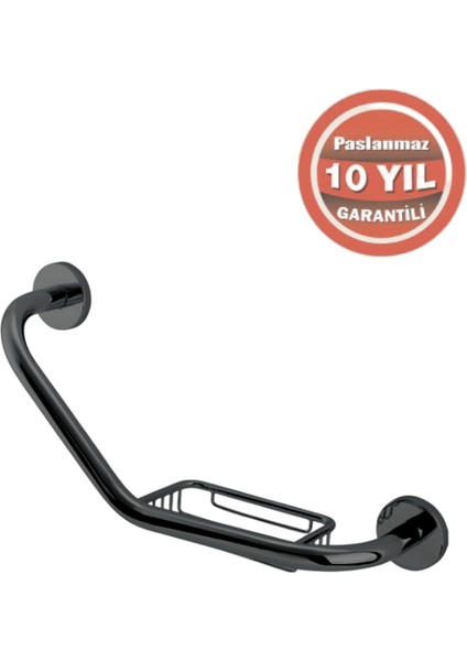 Paslanmaz Pirinç Flora Küvet Tutamağı Süngerlikli 40CM Mat Siyah modelleri