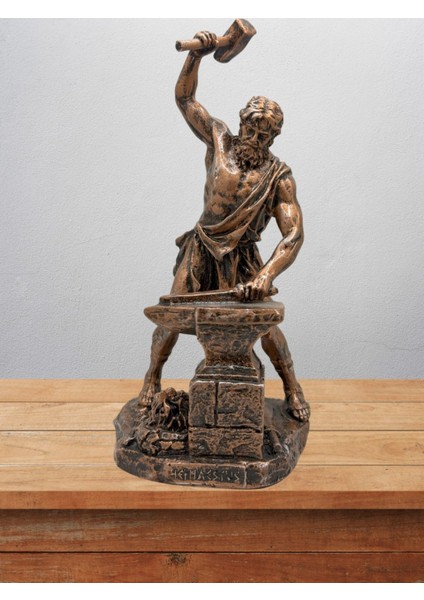 Hephaestus Biblo 22 cm Mitolojik Kahraman Heykel Dekor Hediyelik Eşya