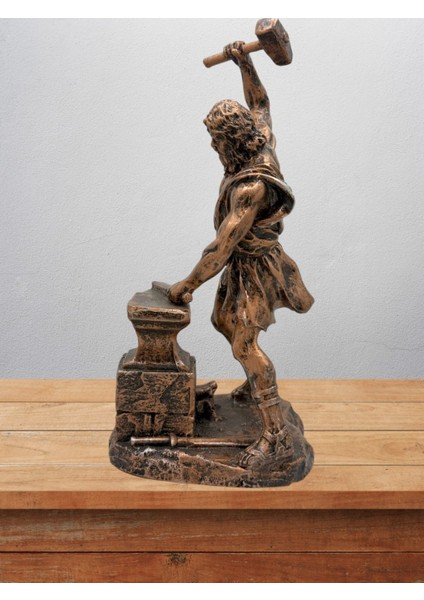 Hephaestus Biblo 22 cm Mitolojik Kahraman Heykel Dekor Hediyelik Eşya