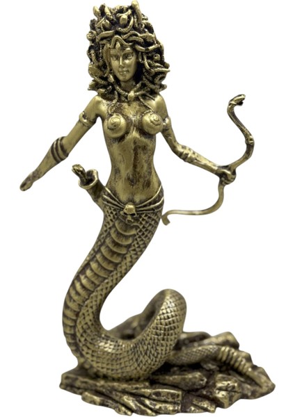 Medusa Biblo 22 cm Heykel Dekor Hediyelik Eşya