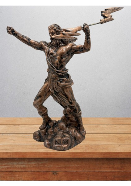 Zeus Biblo 20 cm Mitolojik Kahraman Heykel Dekor Hediyelik Eşya