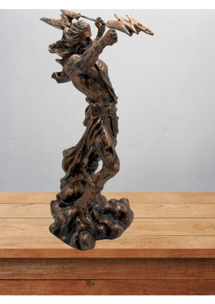 Zeus Biblo 20 cm Mitolojik Kahraman Heykel Dekor Hediyelik Eşya