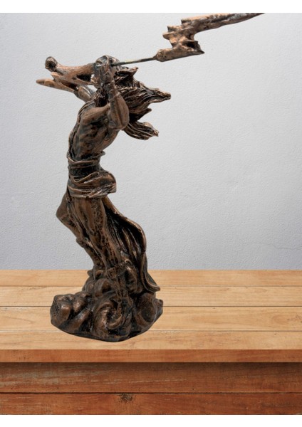 Zeus Biblo 20 cm Mitolojik Kahraman Heykel Dekor Hediyelik Eşya