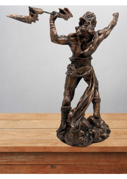 Zeus Biblo 20 cm Mitolojik Kahraman Heykel Dekor Hediyelik Eşya