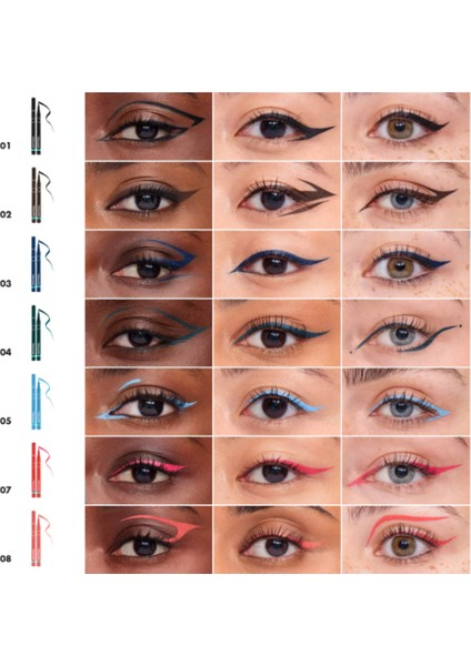 12H Intense Ink Felt Liner Classic Line - Yoğun ve Hassas Keçe Uçlu Eyeliner modelleri