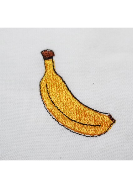 Muz Desenli Nakışlı Tişört | Enerjik ve Eğlenceli Tasarım fırsatları