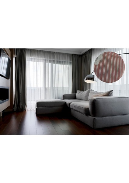 Güneş Home Sedef Motifli Dokuma Tül Perde Pilesiz