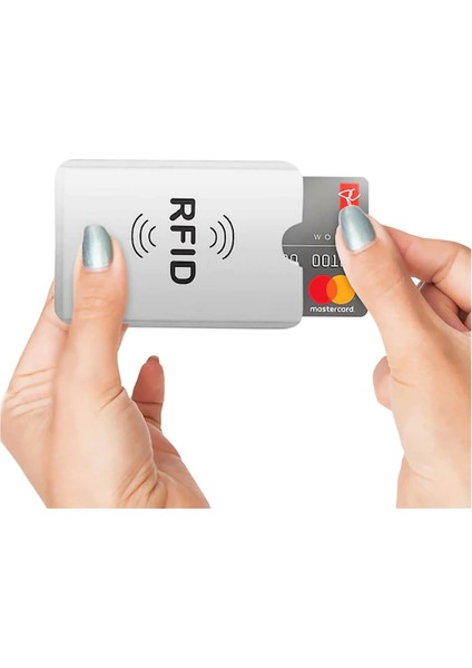 Manyetik Kredi Kartı Koruyucu Temassız Engelleyici Rfid Alüminyum 10 Adet modelleri