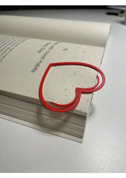 Just3dprintings Kalp Tasarımlı Kitap Ayracı