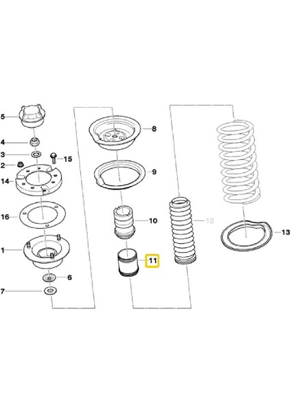 Bmw Uyumlu Ön Amortisör Körüğü 31321125878 fiyatları