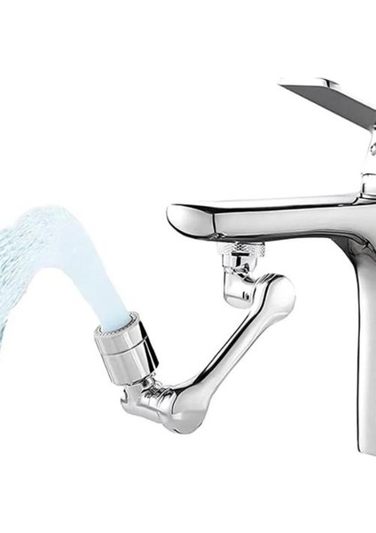 1080 Derece Dönen Hareketli Musluk Başlığı Banyo Mutfak Musluk Başlığı Robotik Musluk Ucu Uzatma Aparatı
