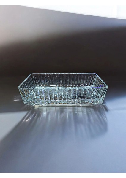 Kesme Kristal Cam Baton Dikdörtgen Sunum Kase -Salata Kasesi fiyatları