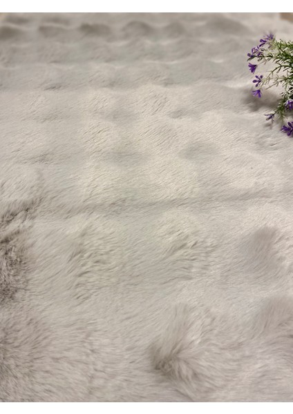 Bubble Tavşan Tüyü, Kaymaz Taban, Süper Soft, Ultra Lüks, Makinede Yıkanabilir 2'li Banyo Paspası