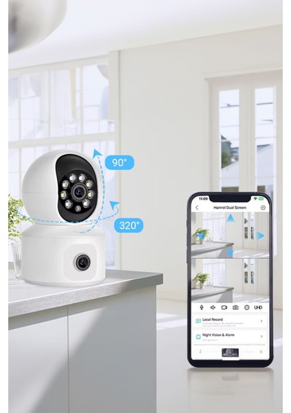 320 Derece Dönebilen Wifi Bağlantılı Uzaktan Izlenebilir Güvenlik Kamerası Ip Kamera Güvenlik fırsatları