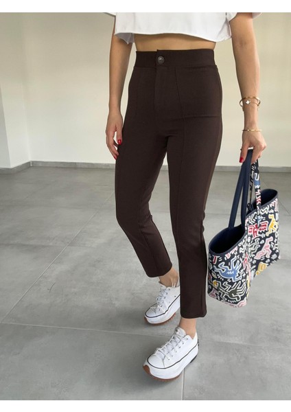 Çimalı Dar Paça Palazzo Pantolon, En Boy Likralı, 36-50 Beden Arası, Iş Pantolonu indirimleri