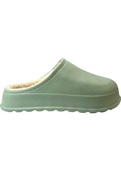 Önü Kapalı Yünlü Kışlık Faylon Taban Unisex Ev Terlik