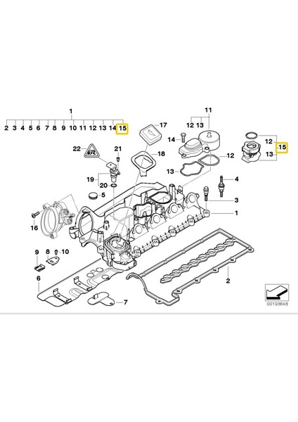 Bmw Uyumlu M47N ve M47N2 Motor Meyle Seklon Valf 11127799367