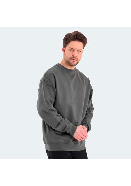 VADIK Erkek Oversize Sweatshirt Haki fırsatları