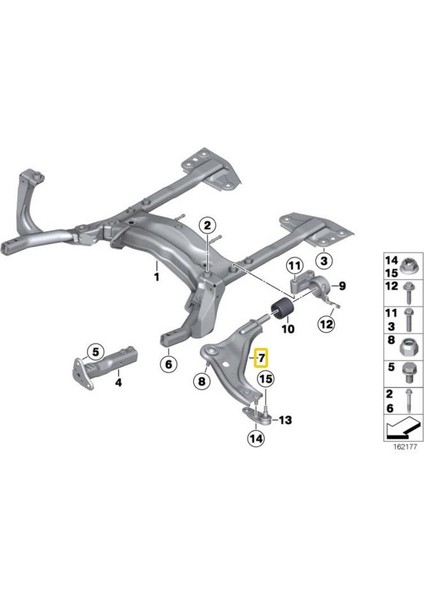 Mini Cooper Uyumlu One Salıncak Rotili Oem No 31124048628-PART