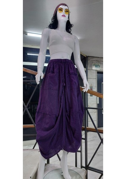 Hint Etnik Cepli Taşlanmış Şalvar Etek (95 Cm)