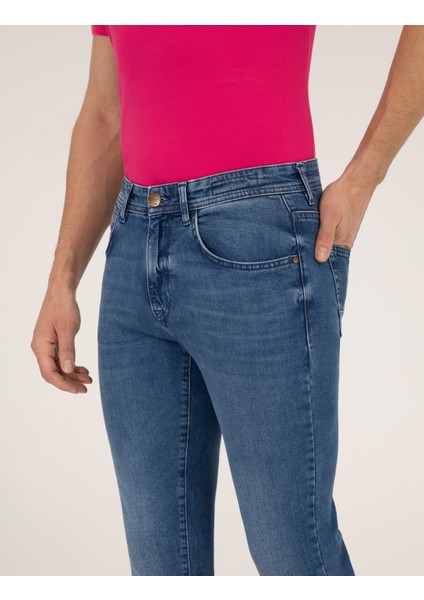 Erkek Mavi Slim Fit Jean Pantolon 50265270-VR036