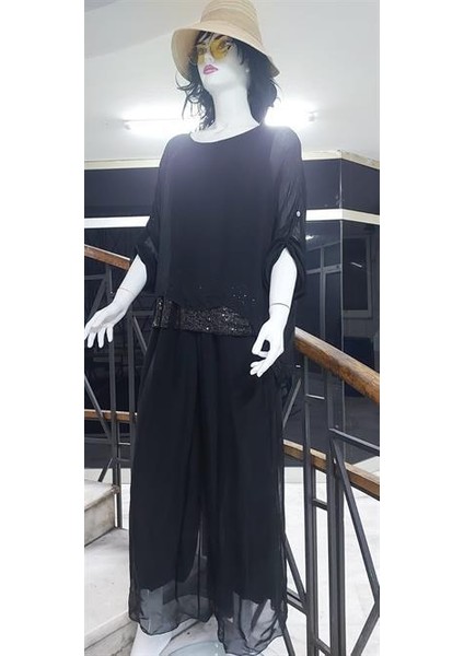 Italyan Payetli Ipek Bluz Pantolon Takım fiyatları