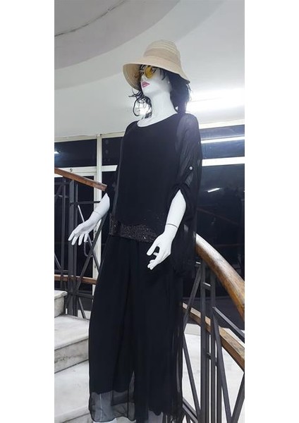 Italyan Payetli Ipek Bluz Pantolon Takım modelleri