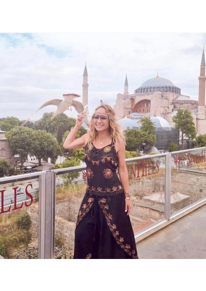 Otantik Nakış Işlemeli Harem Şalvar Pantolon Buluz Takım modelleri