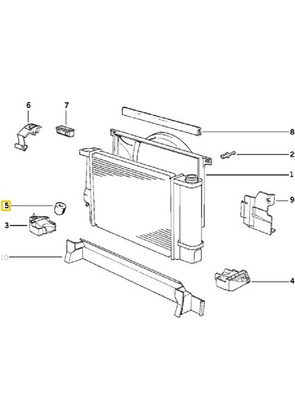 Bmw Uyumlu Radyatör Alt Lastik Takozu 17111178412 modelleri