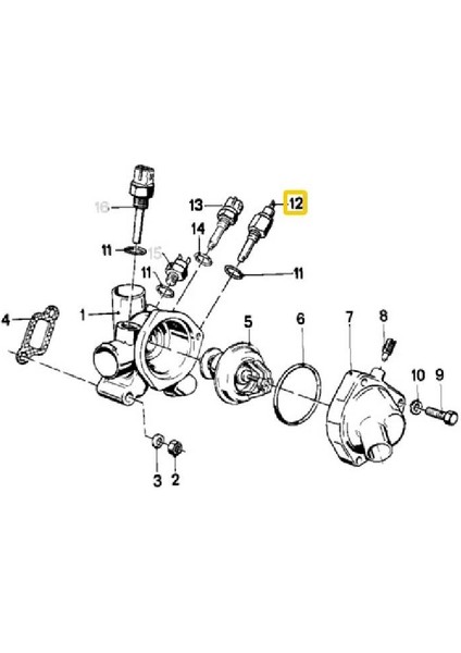 Bmw Uyumlu M10-20-40-42-43-50-51 Motor Hella Hararet Müşürü 12621710512 fiyatları