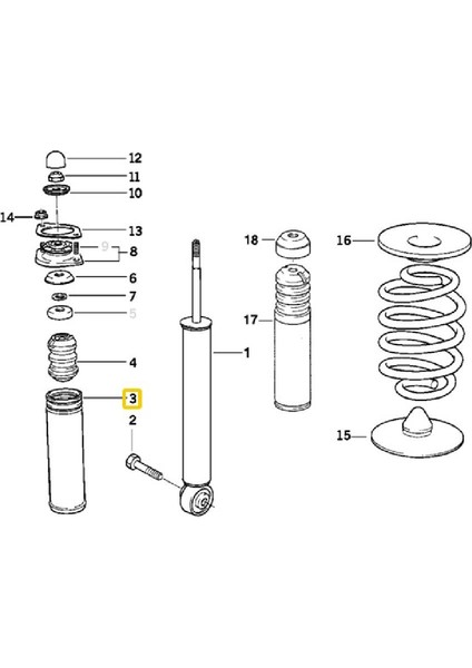 Bmw E36 E46 ve Z4 Uyumlu Febi Arka Amortisör Koruma Borusu 33521136283 fiyatları