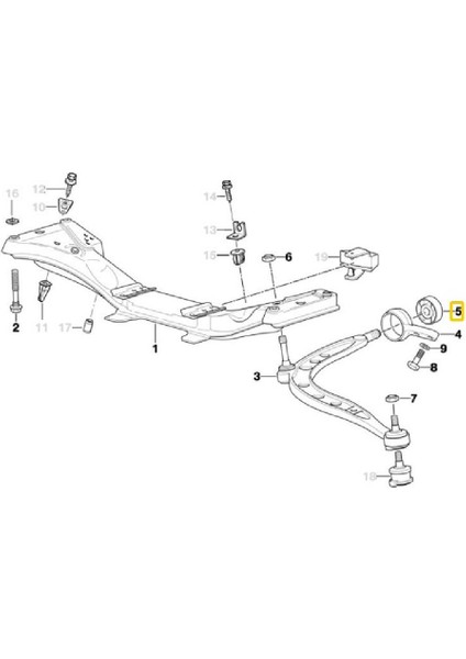 Bmw E36 ve Z3 Uyumlu Salıncak Burcu Dolu Tip Febi Oem No 31129064875