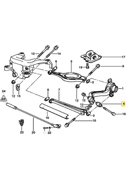 Bmw E36 E46 ve X3 Uumlu Dk Arka Salıncak Burcu 33326770786