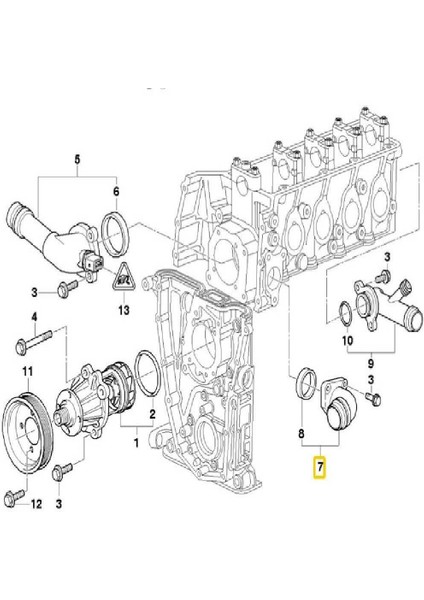 Bmw E36 E46 ve Z3 M43 Uyumlu Motor Su Flanşı Oem No 11531743329