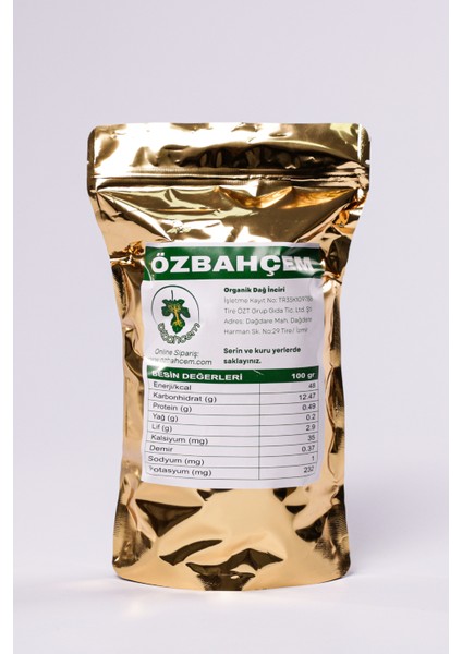 Özbahcem Organik Büyük Boy Kuru Incir (36-40 Kalibre) 5 kg fiyatları