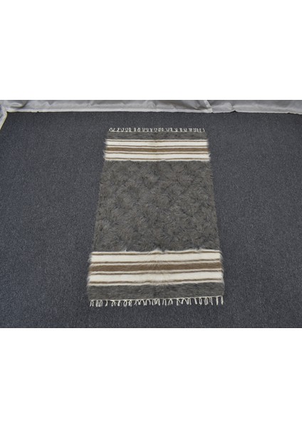 Yeni El Dokuma Otantik Seçkin Tiftik Yün Siirt Battaniyesi Kilim 5433