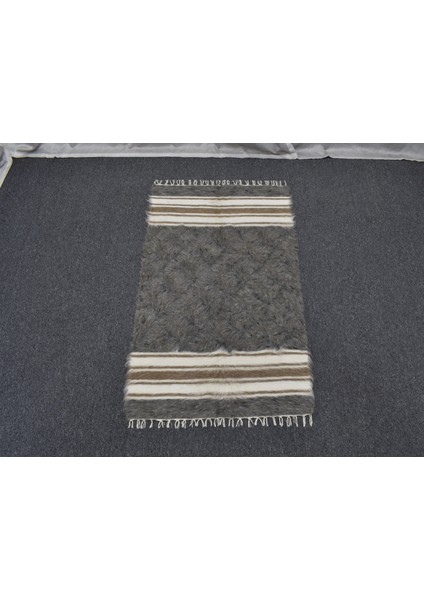 Yeni El Dokuma Otantik Seçkin Tiftik Yün Siirt Battaniyesi Kilim 5433