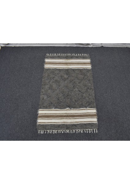 Yeni El Dokuma Otantik Seçkin Tiftik Yün Siirt Battaniyesi Kilim 5433